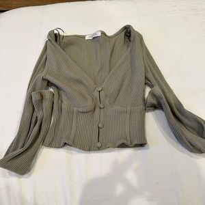 12th Tribe Cheyenne Olive Crop Top - SIZE SMALL